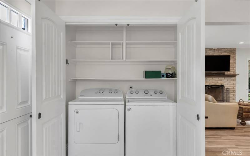 Laundry in kitchen breakfast area