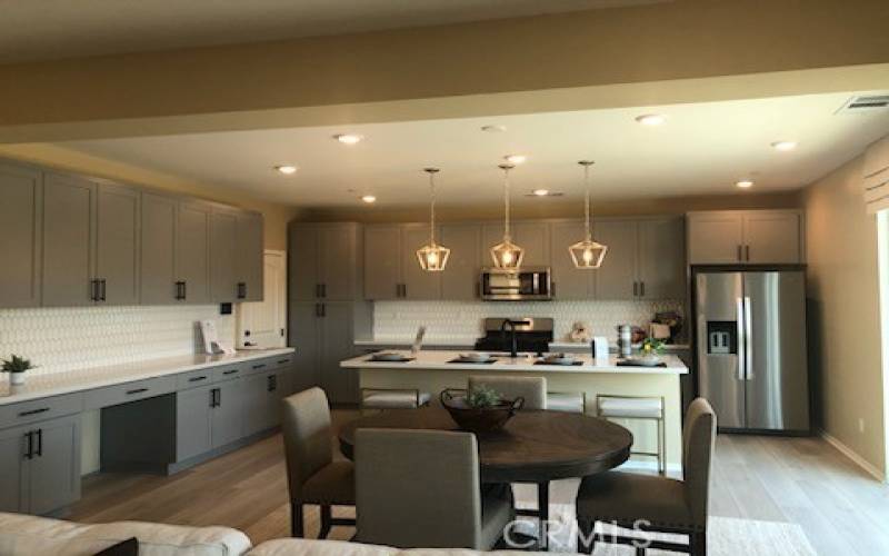 Spacious Kitchen with large Kitchen Island quartz countertops