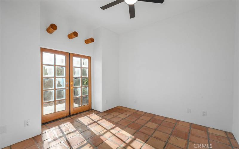 3rd bedroom overlooking courtyard