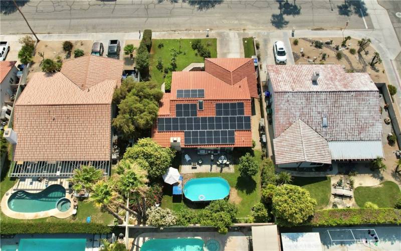 aerial view of house