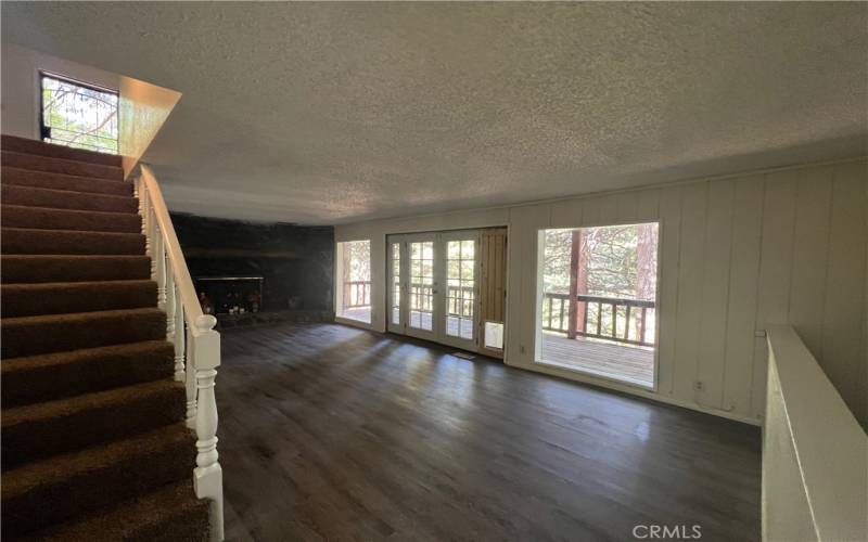 Family room with french doors to back deck.