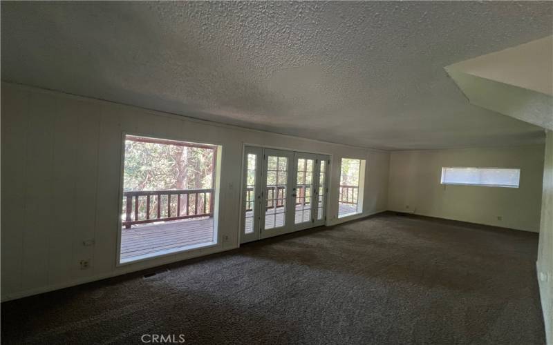 Living room located on middle level.