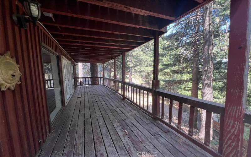 Back deck off of family room.