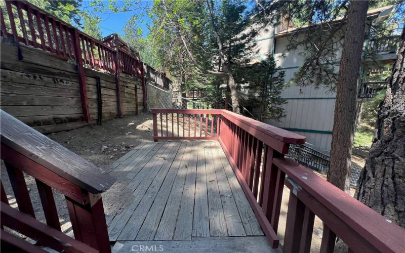 Side deck area off of family room.