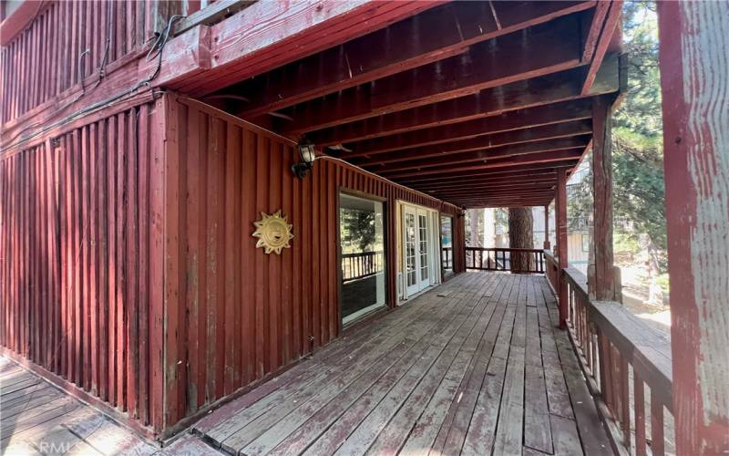 Back deck off of family room.