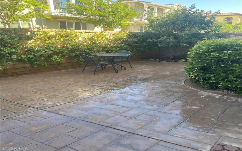 large enclosed patio space