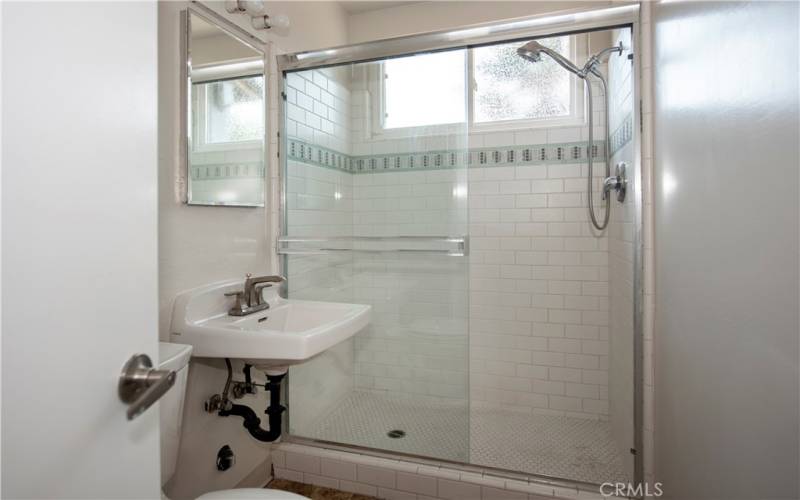 Shower in hall.