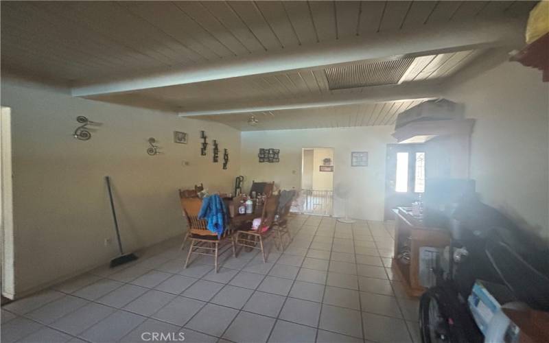 Entry way and dining area