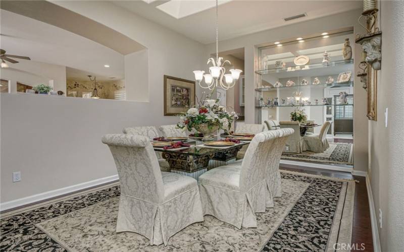 Dining Room with skylight