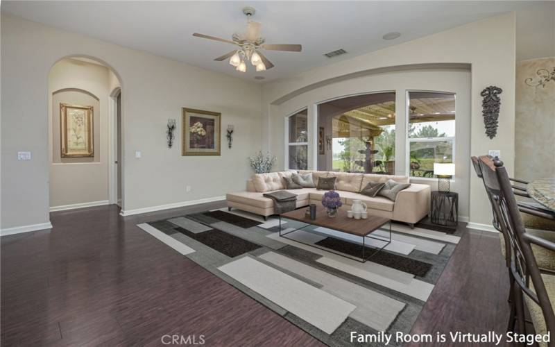 Virtually Staged Family Room