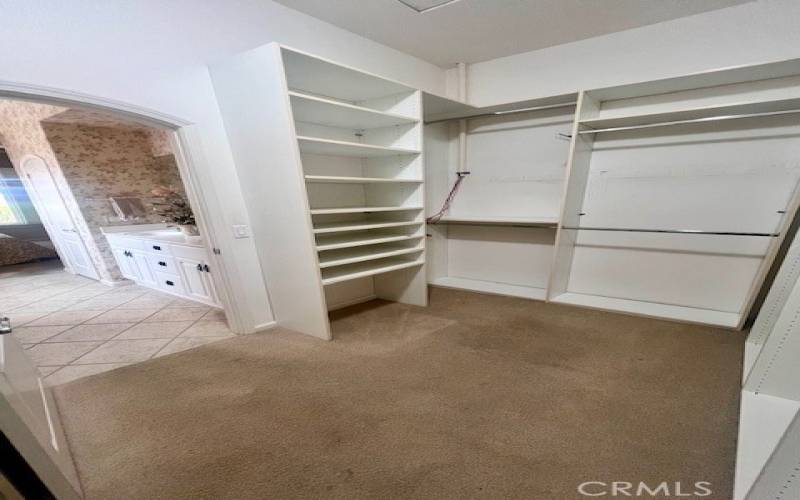 Primary walk-in closet