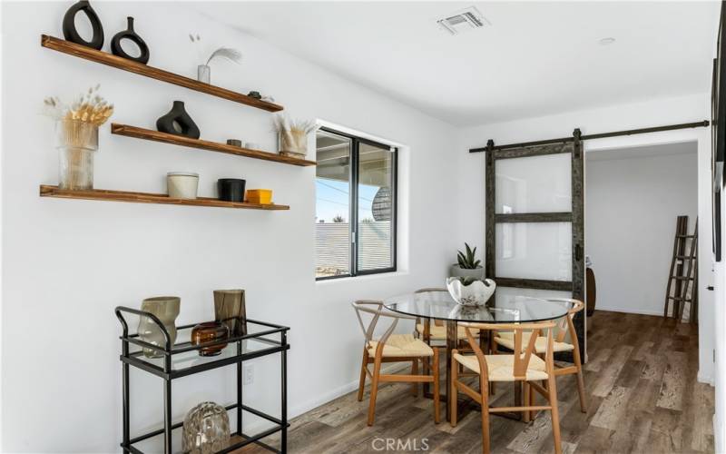 Dining area off the kitchen