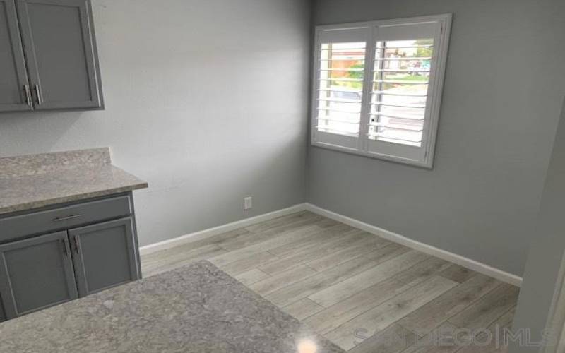 Refrigerator wall with cabinets