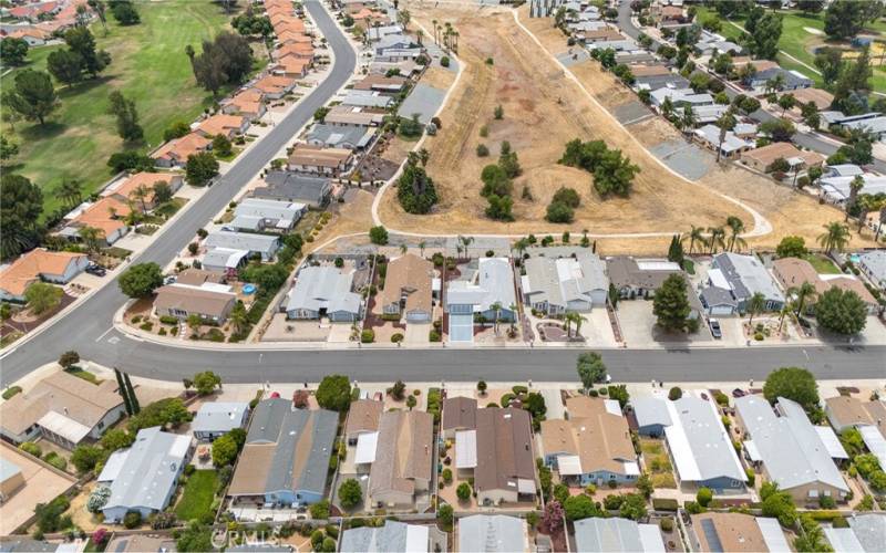 Aerial view of home.