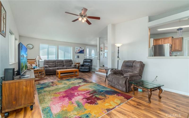 large living room looking at the lake