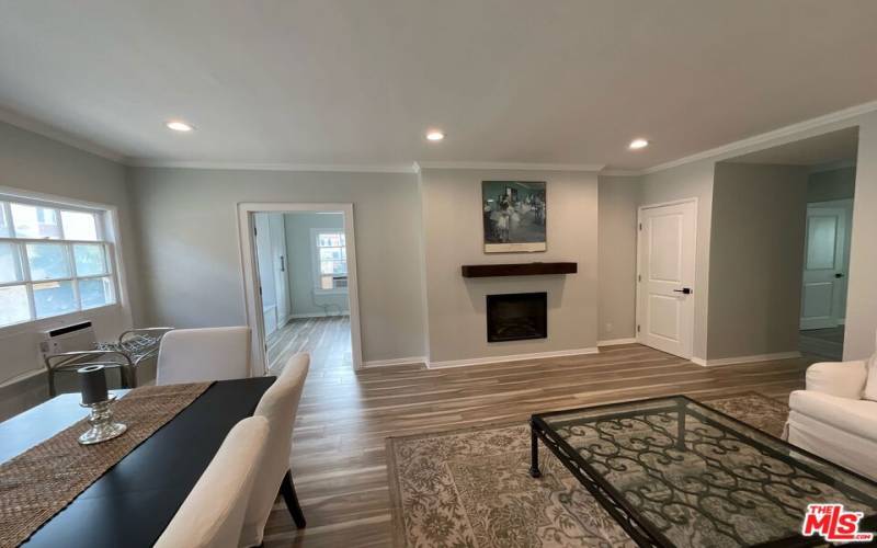 Living/Dining Room w/ Fireplace