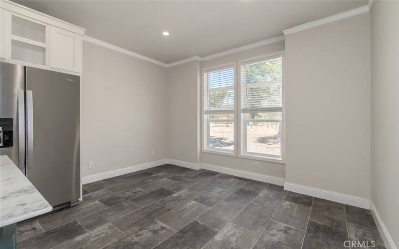 Dining area with large windows to enjoy the views