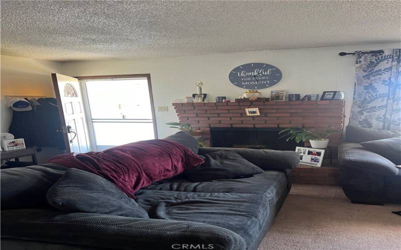 Living room with fireplace