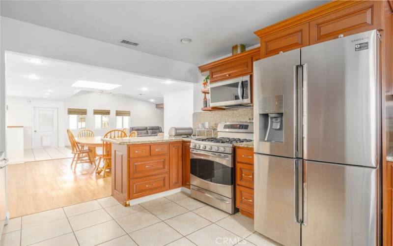 Spacious open kitchen