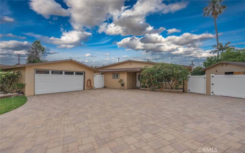 Oversized driveway and 2 car garage