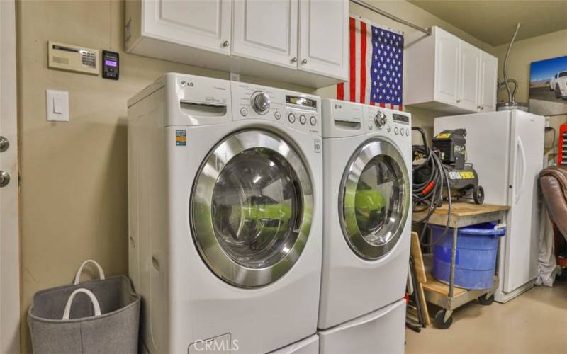 Laundry area, washer and dryer included.