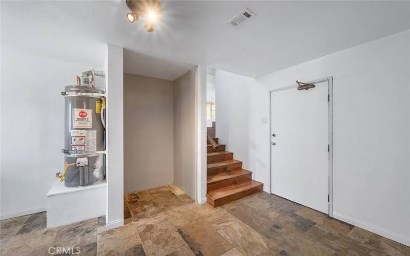 Downstairs laundry and garage access