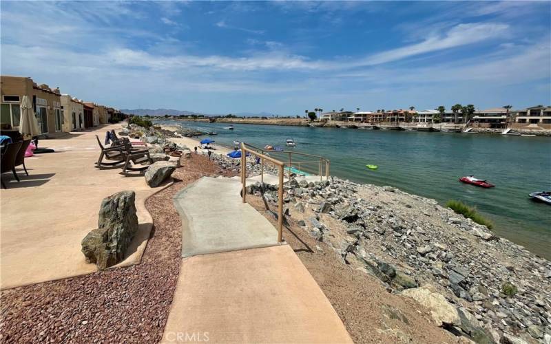 Community River walk and stairs to the beach