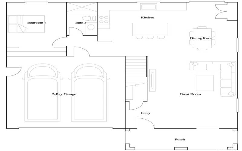 Residence 3 - Level 1 Floorplan