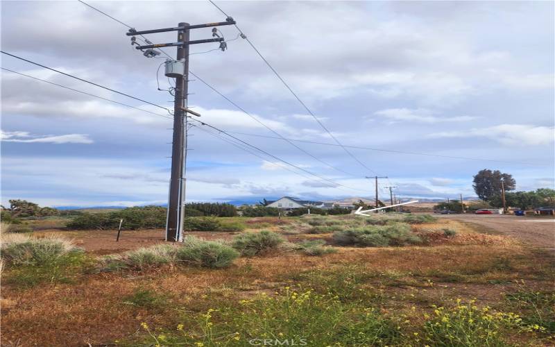 Electricity Pole in front of Subject Property.