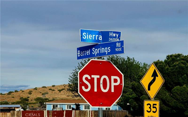 Cross Streets Stop Sign.