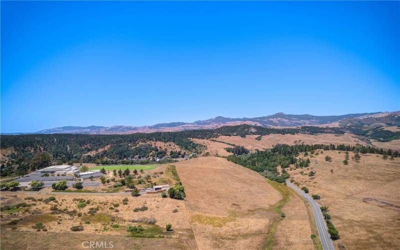 Aerial shot of surrounding area