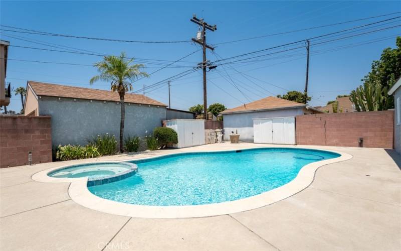 Freshly redone pool and spa