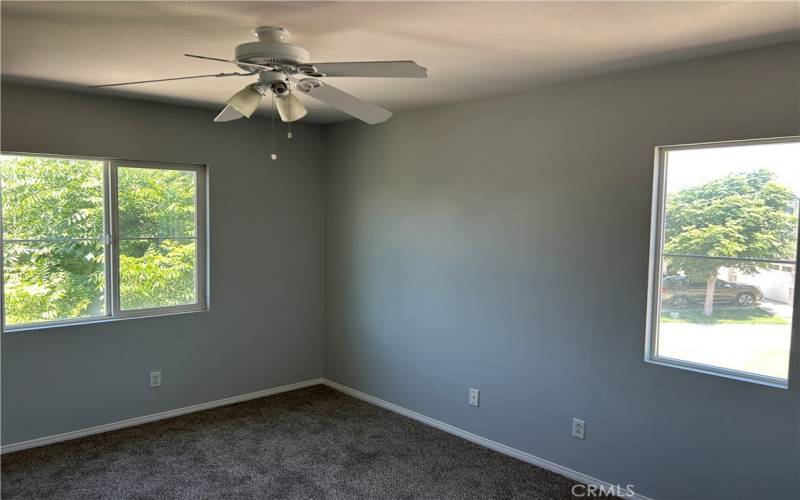 bedroom with celling fan