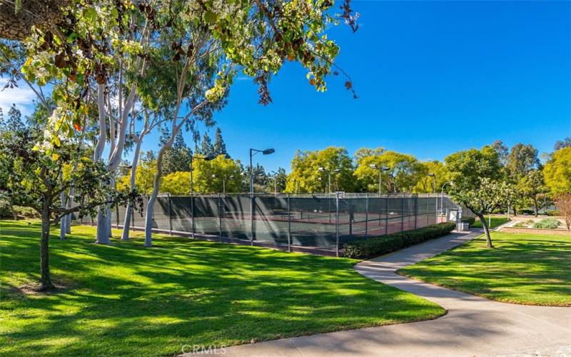 Several community tennis courts just steps from the home
