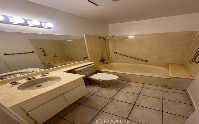 master bedroom bath with oversized tub and shower