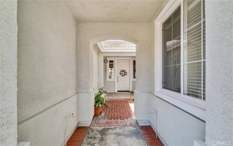 Charming gated courtyard.