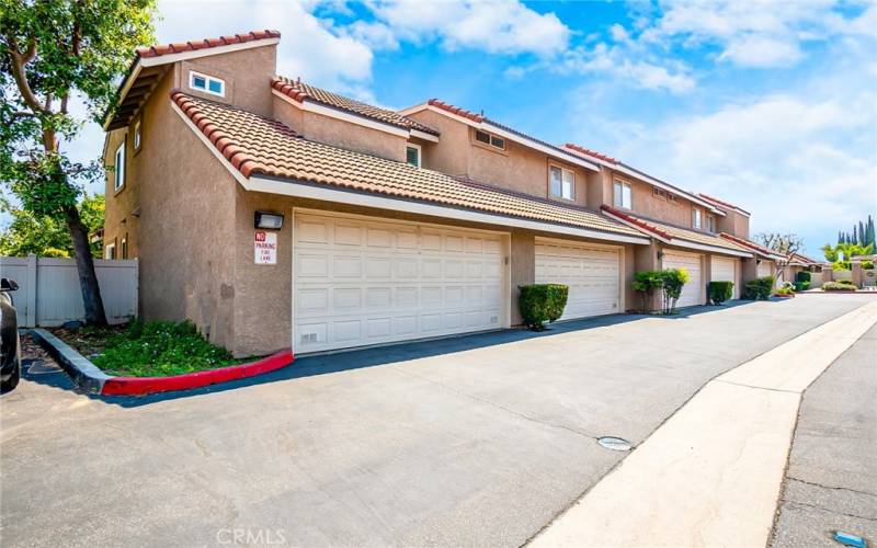 2 car Garage entry.