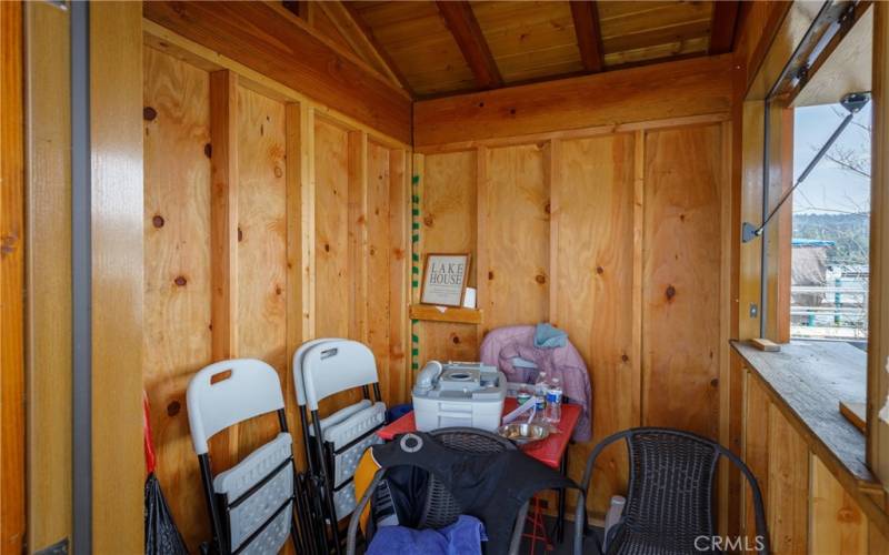 Dock House Interior with Pass Thru window open