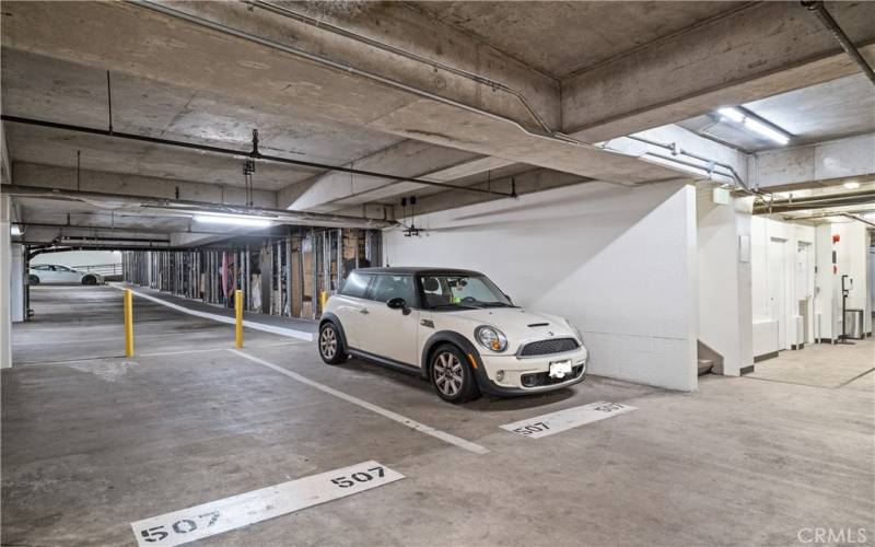 Two car parking spaces