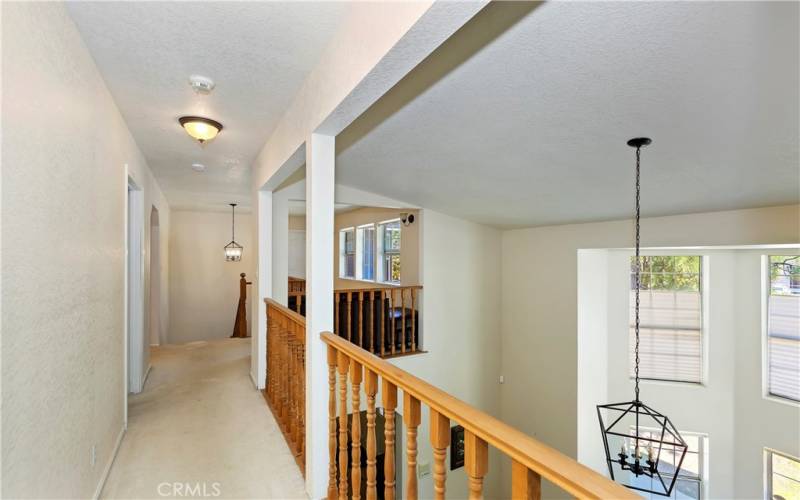 Hallway overlooking Great room