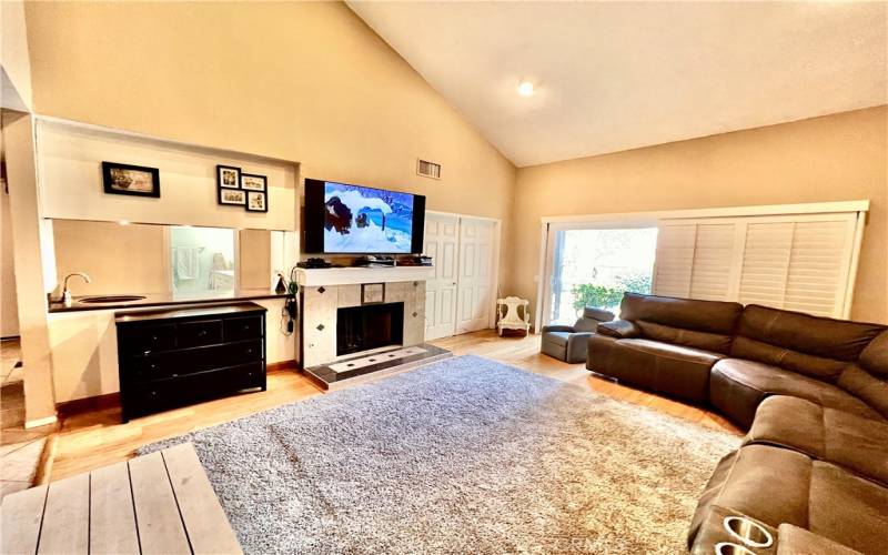 Family Room with Wet Bar