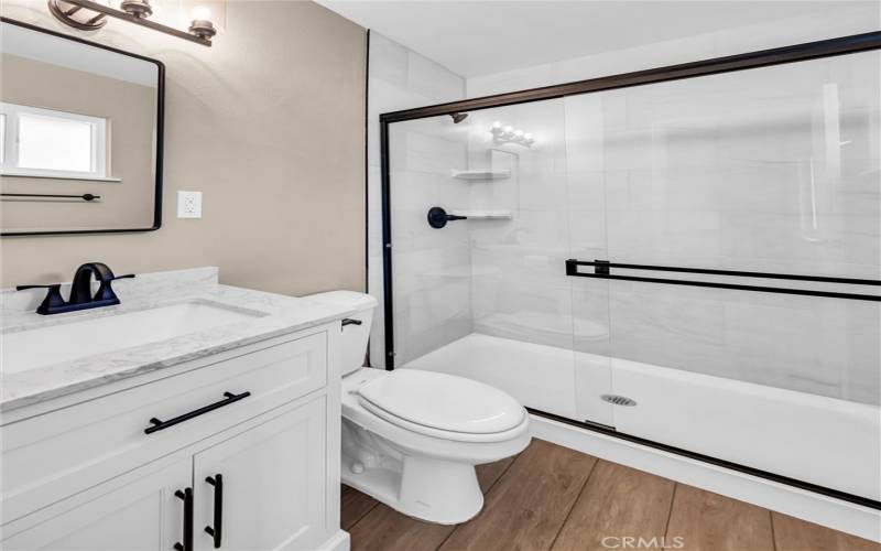 Primary bathroom with walk in shower