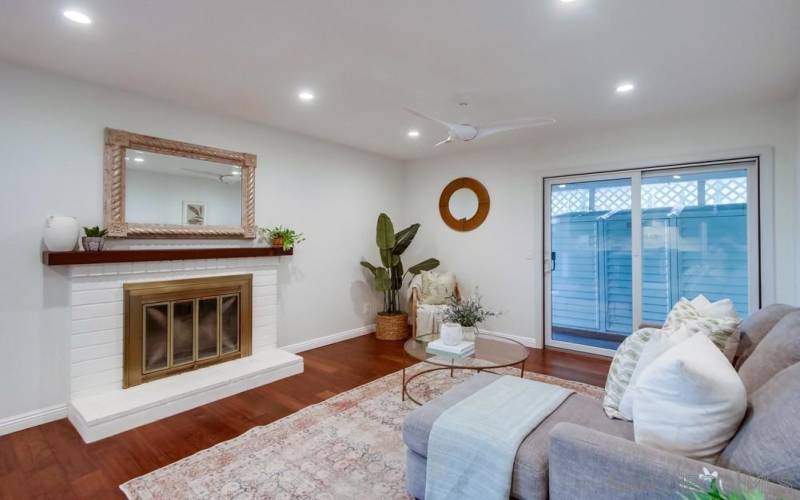 Fireplace in the living room