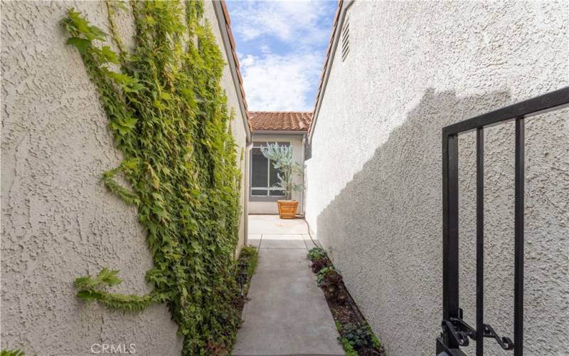 Entry walkway to private courtyard