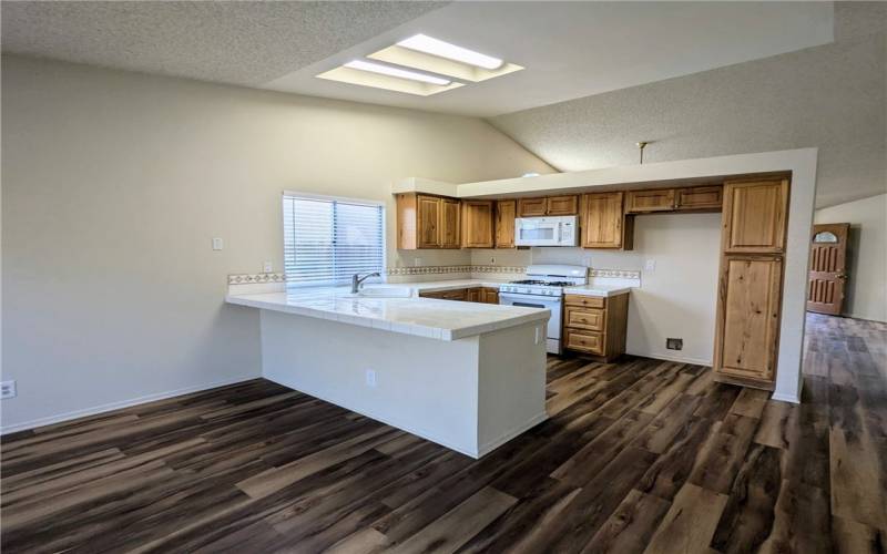 Family room & kitchen.