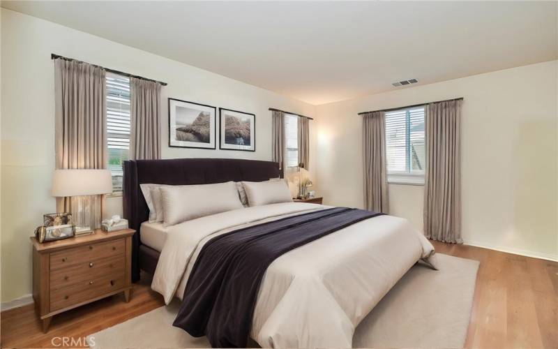 Master bedroom - virtually staged