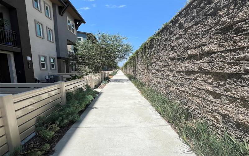 Walkway to the condo