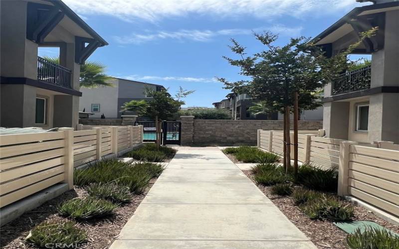 Walkway to the community pool