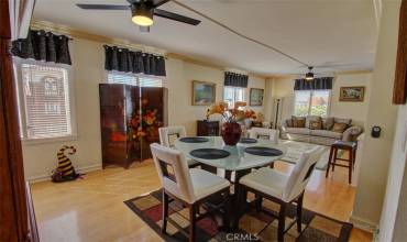 Interior view of dining area and living room