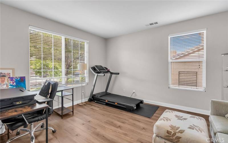 downstairs room being used as an office